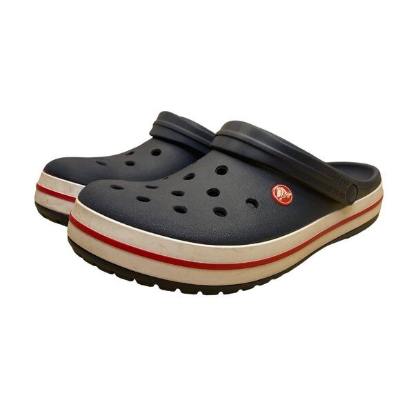 Crocs Men’s Navy EVA With Strap Slip-On Clogs Size 12 - Picture 3 of 8